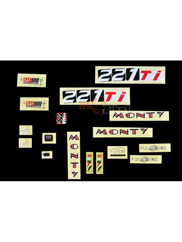221TI MONTY DECALS - Original Monty 221ti decals