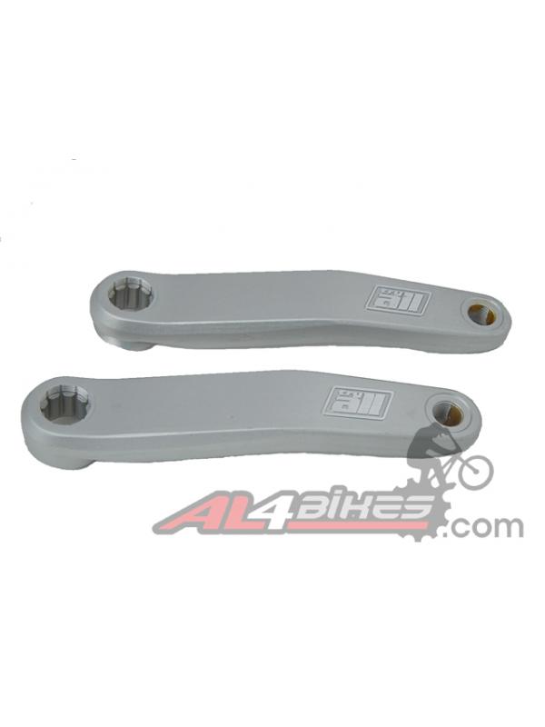 TRY ALL  CRANK  ISIS 165MM - Try all isis crank 165mm brushed silver