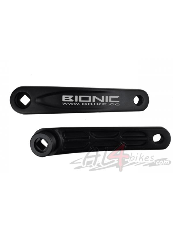 PACK OF CRANK BIONIC BLACK 160MM - Pack of crank Bionic Black color 160mm