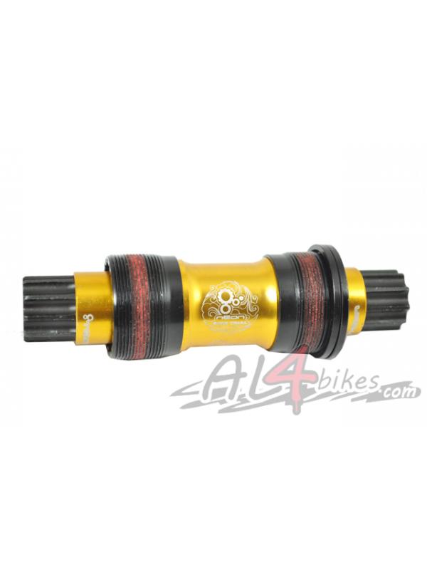 EJE PEDALIER NEON TIPO ISIS 128mm DORADO