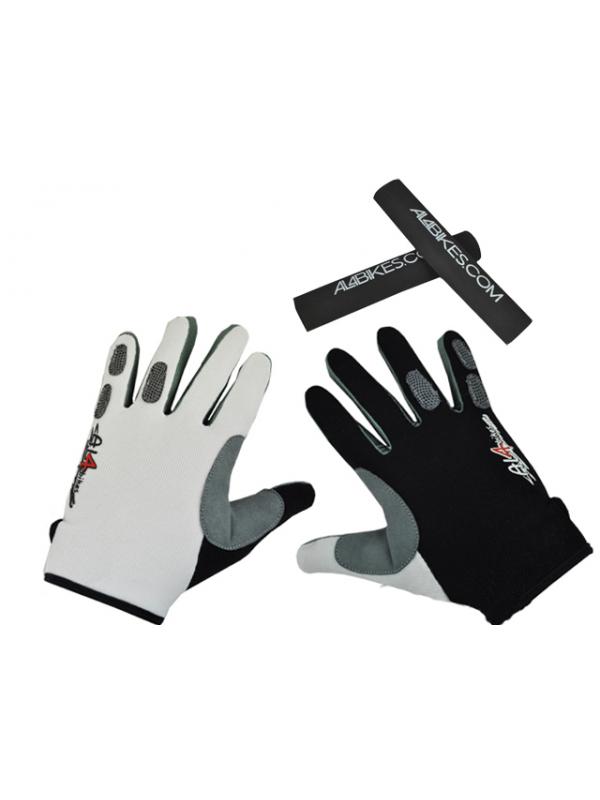 AL4BIKES GLOVES WITH FOAM GRIPS - Pack of Al4bikes gloves and Foam Grip