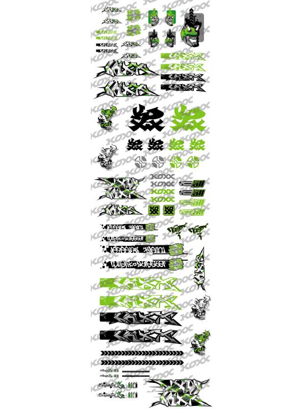 ADHESIVOS KOXX STREET TECH GREEN