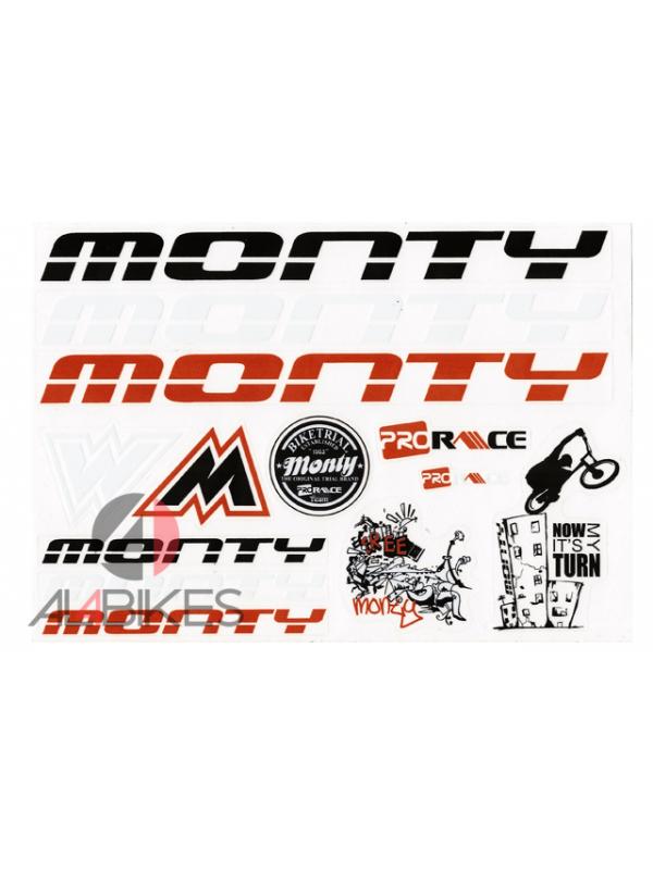 ADHESIVOS MARCA MONTY - Kit de adhesivos del nuevo logo Monty