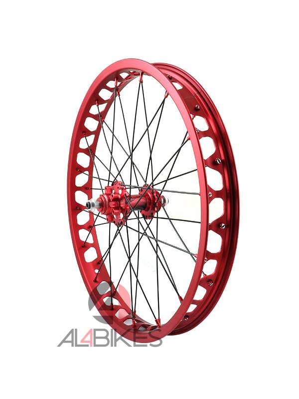 MONTY PRO RADCE 19 DISC WHEEL RED - 19-inch back wheel Monty Pro Race disc brake.