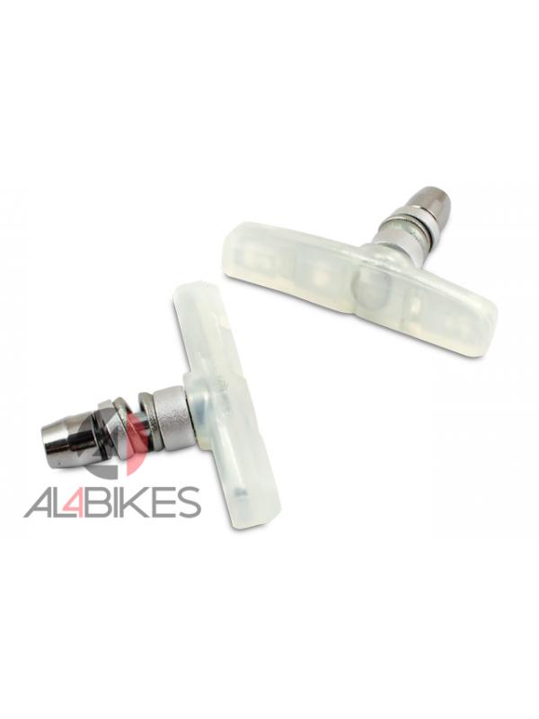 PASTILLAS V-BRAKE JITSIE TRANSPARENTES - Pastillas V-Brake Jitsie transparentes