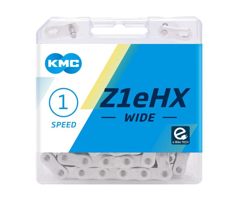 THE KMC Z1 eHX WIDE SILVER  128L - Kmc chain Z1 eHX wide Silver 128L